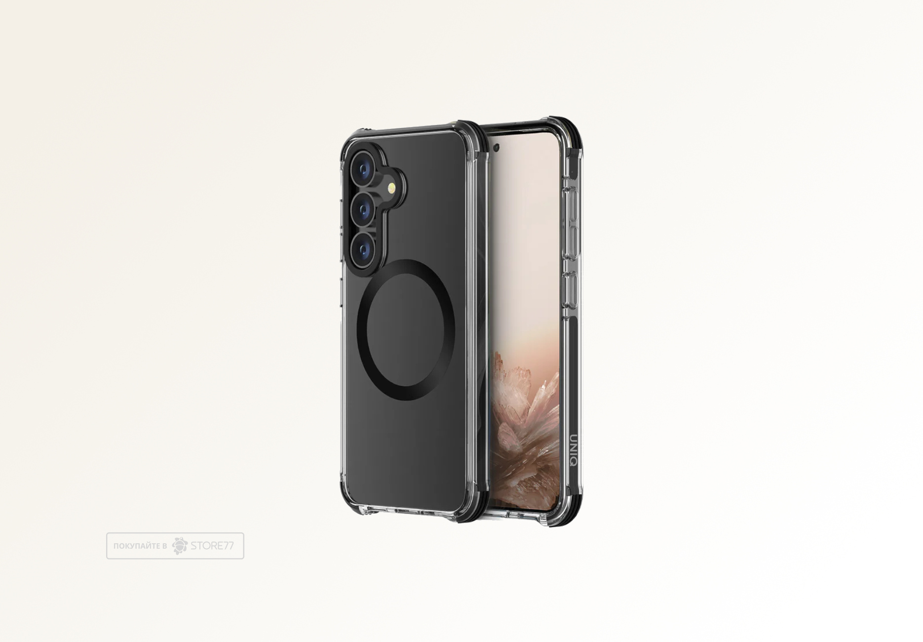 Чехол Uniq Combat для Samsung Galaxy S25 с поддержкой MagSafe (Черный)