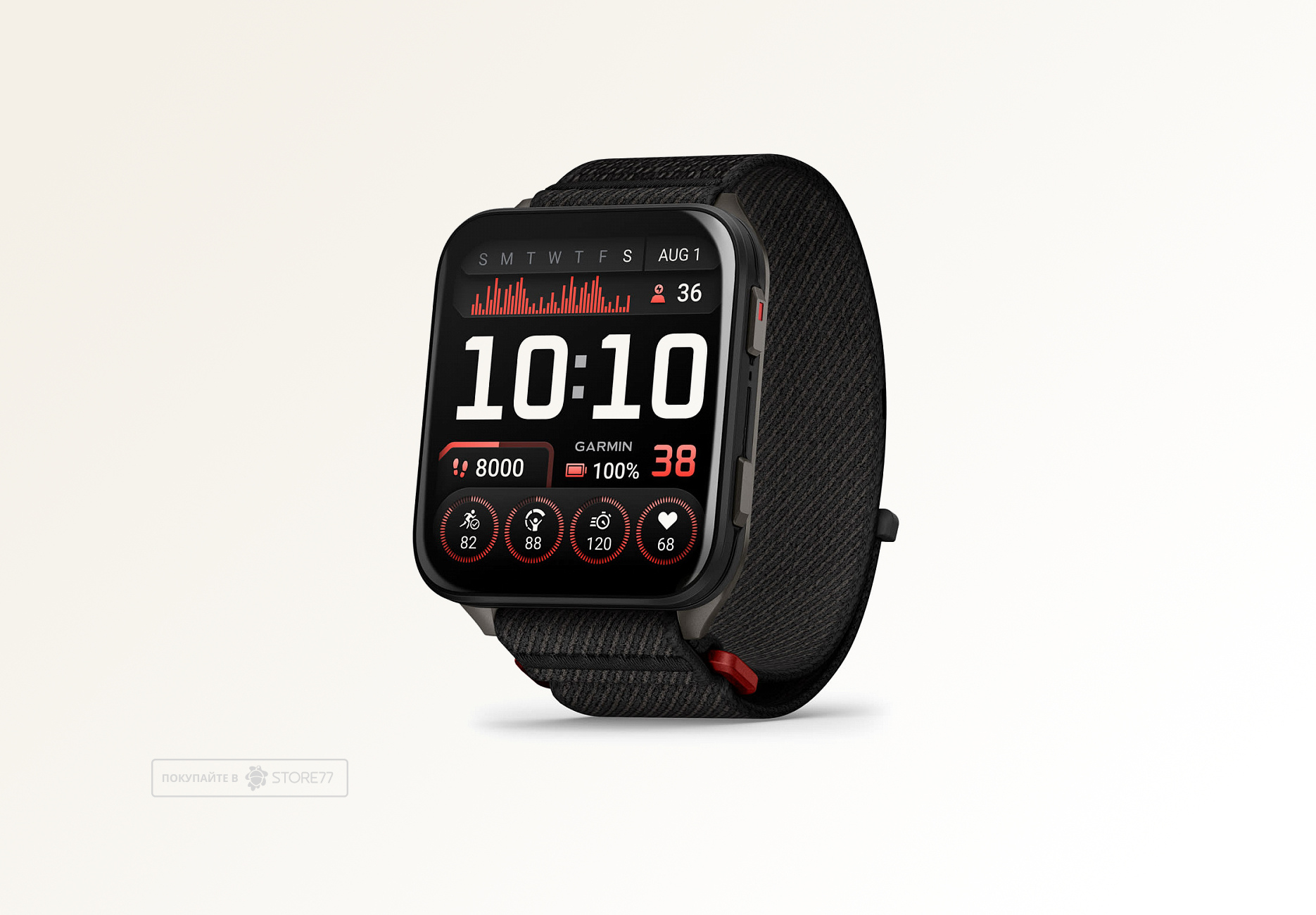 Умные часы Garmin VENU X1 46 мм, корпус: черный (Black), с черным нейлоновым ремешком