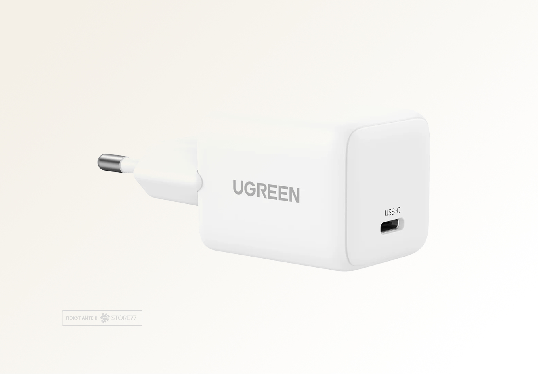Сетевое зарядное устройство UGREEN X512 20 Вт GaN USB-C (Белое)