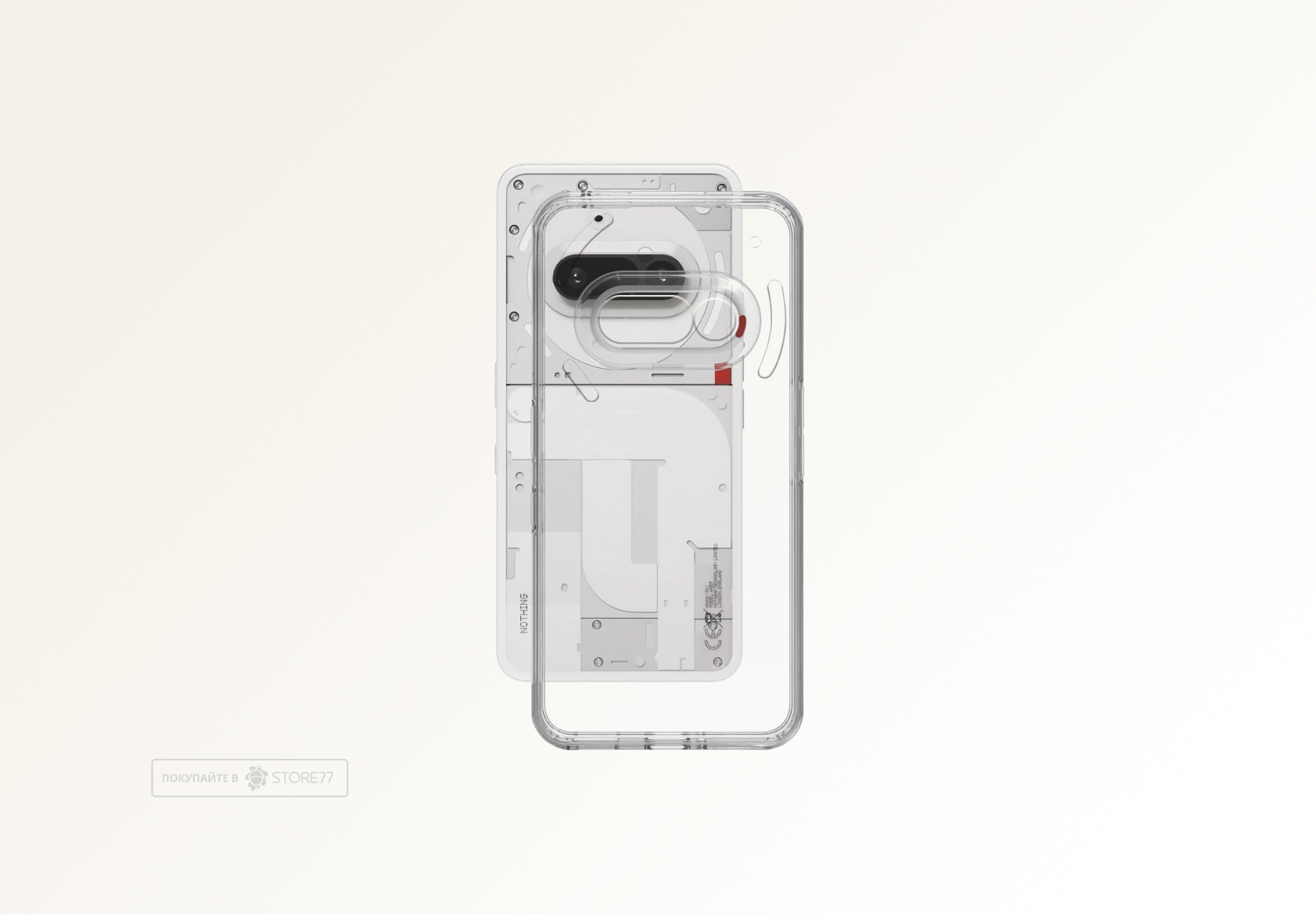 Чехол силиконовый для Nothing Phone (3a) (Прозрачный)