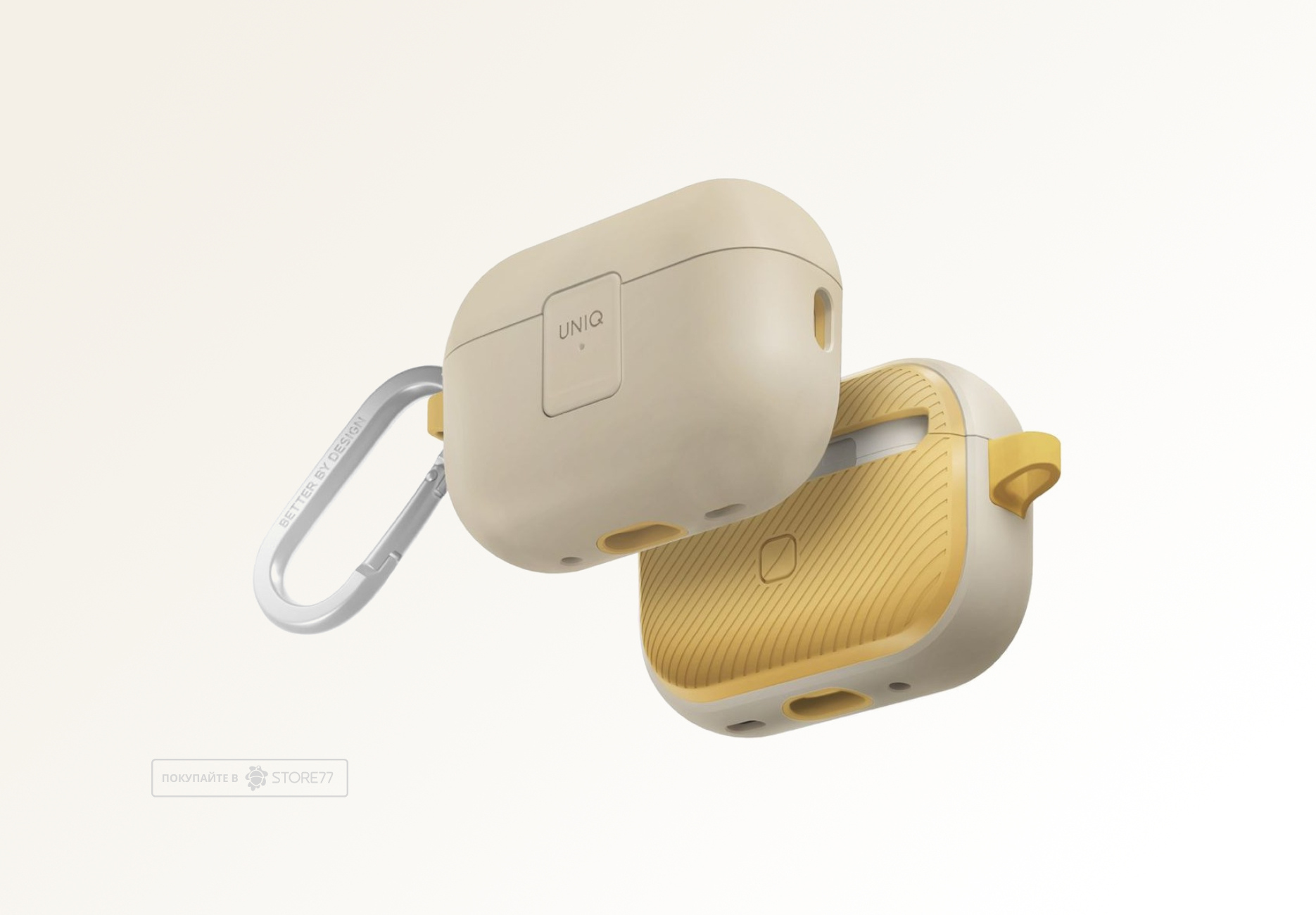 Чехол Uniq Clyde для Airpods Pro 2 (Бежевый/Желтый)