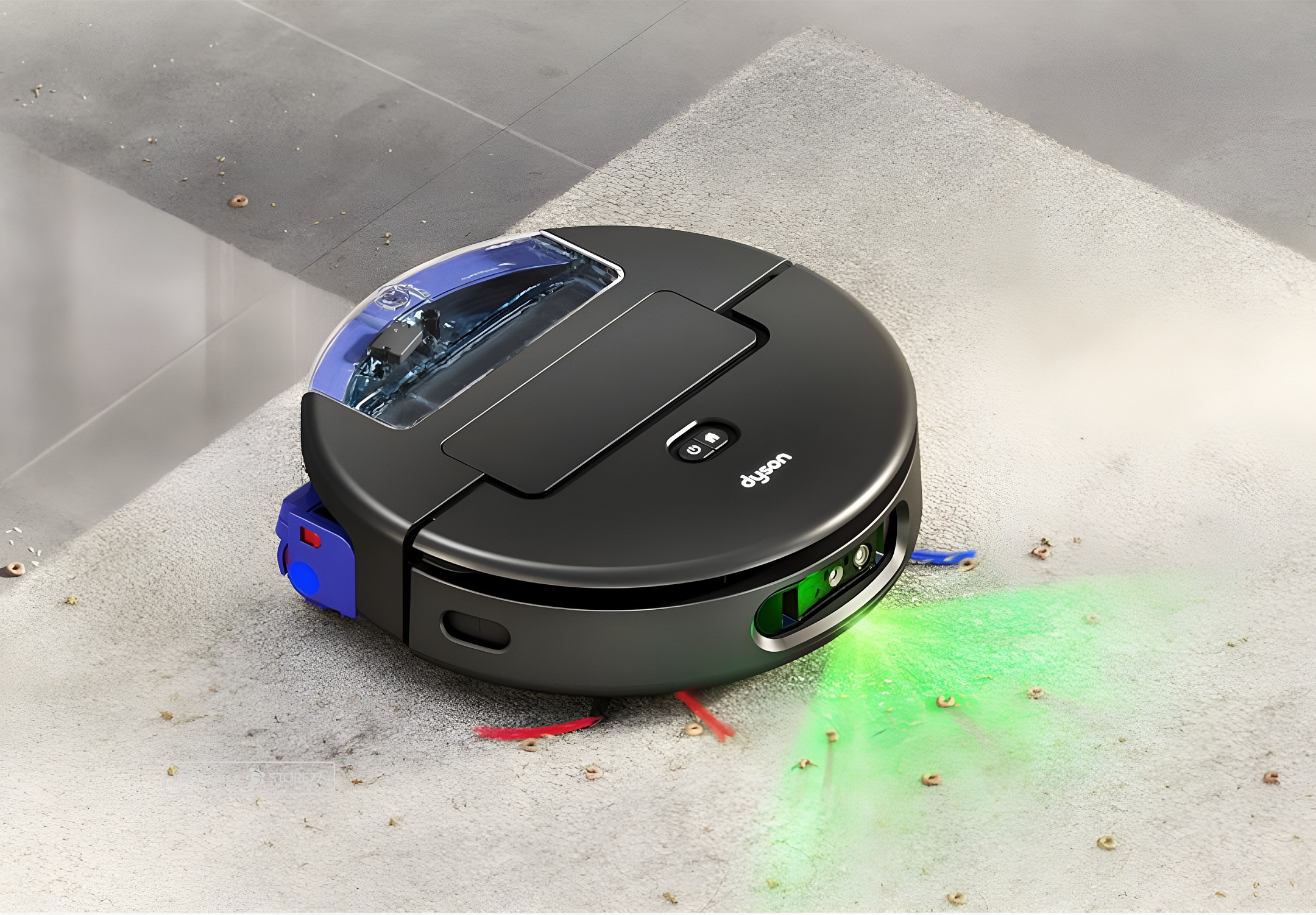 Робот-пылесос Dyson Spot+Scrub Ai, цвет: Черный/Синий (Black/Blue)