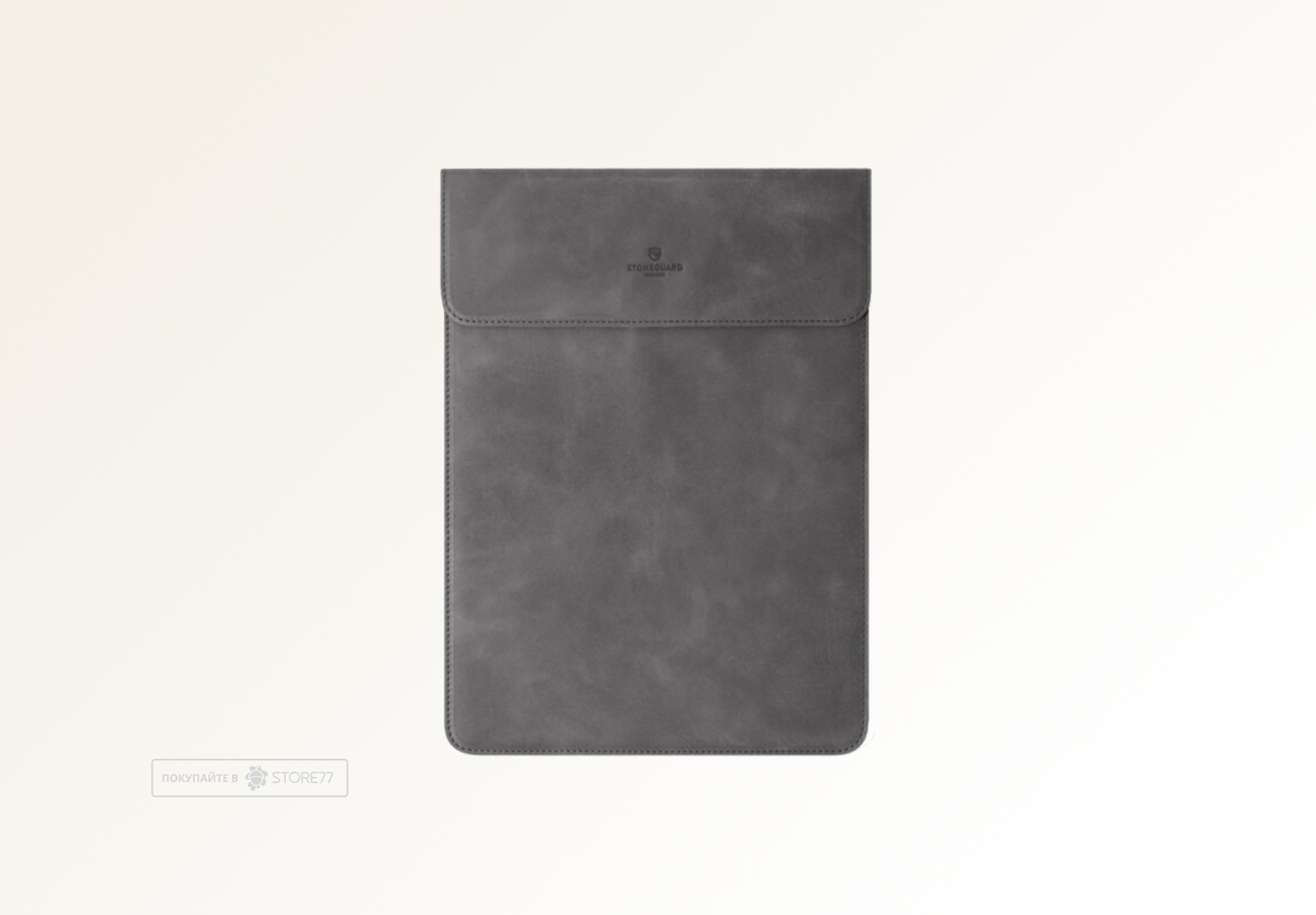 Чехол-конверт Stoneguard 531 для Macbook Pro 14" кожаный (Серый)