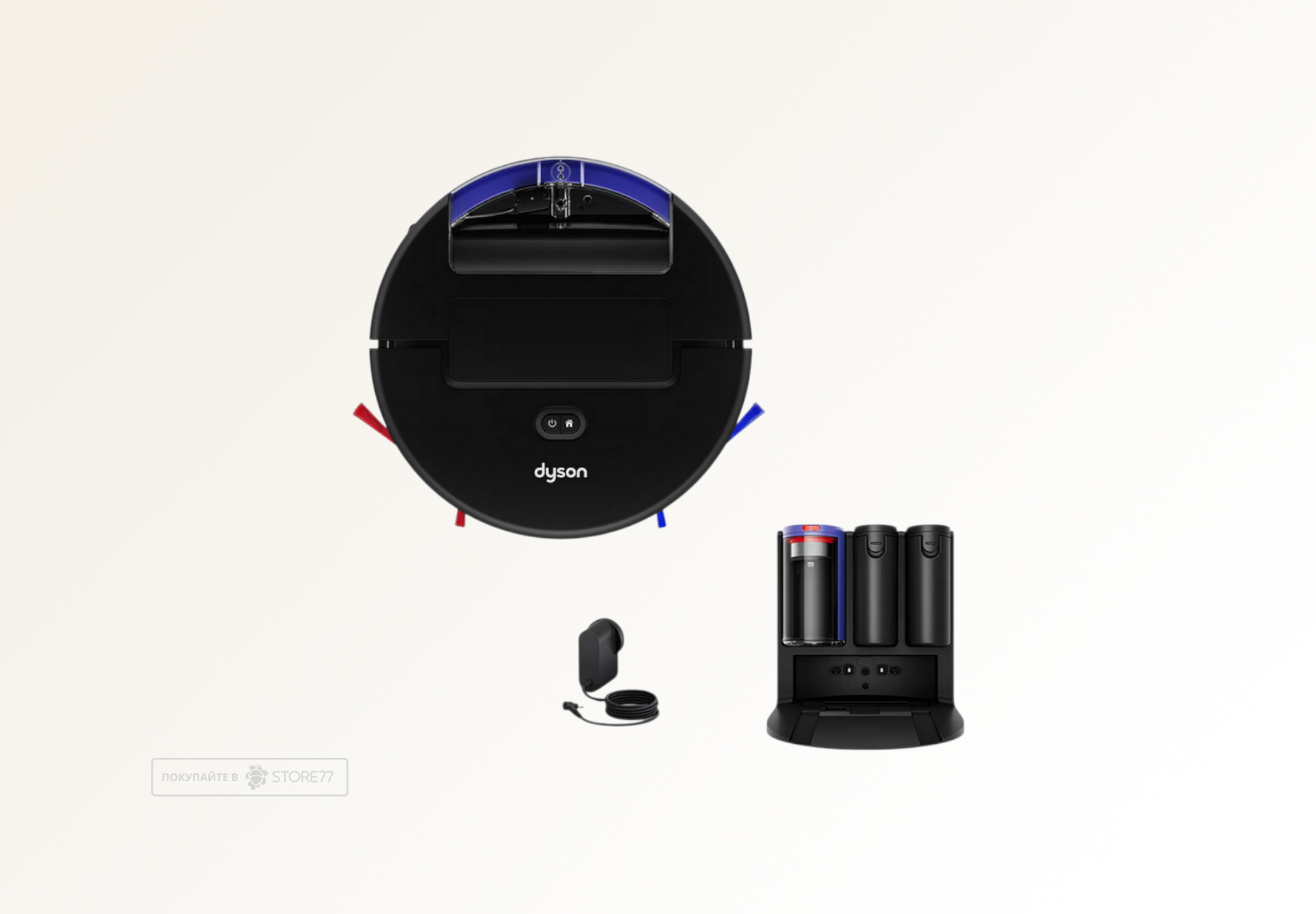Робот-пылесос Dyson Spot+Scrub Ai, цвет: Черный/Синий (Black/Blue)