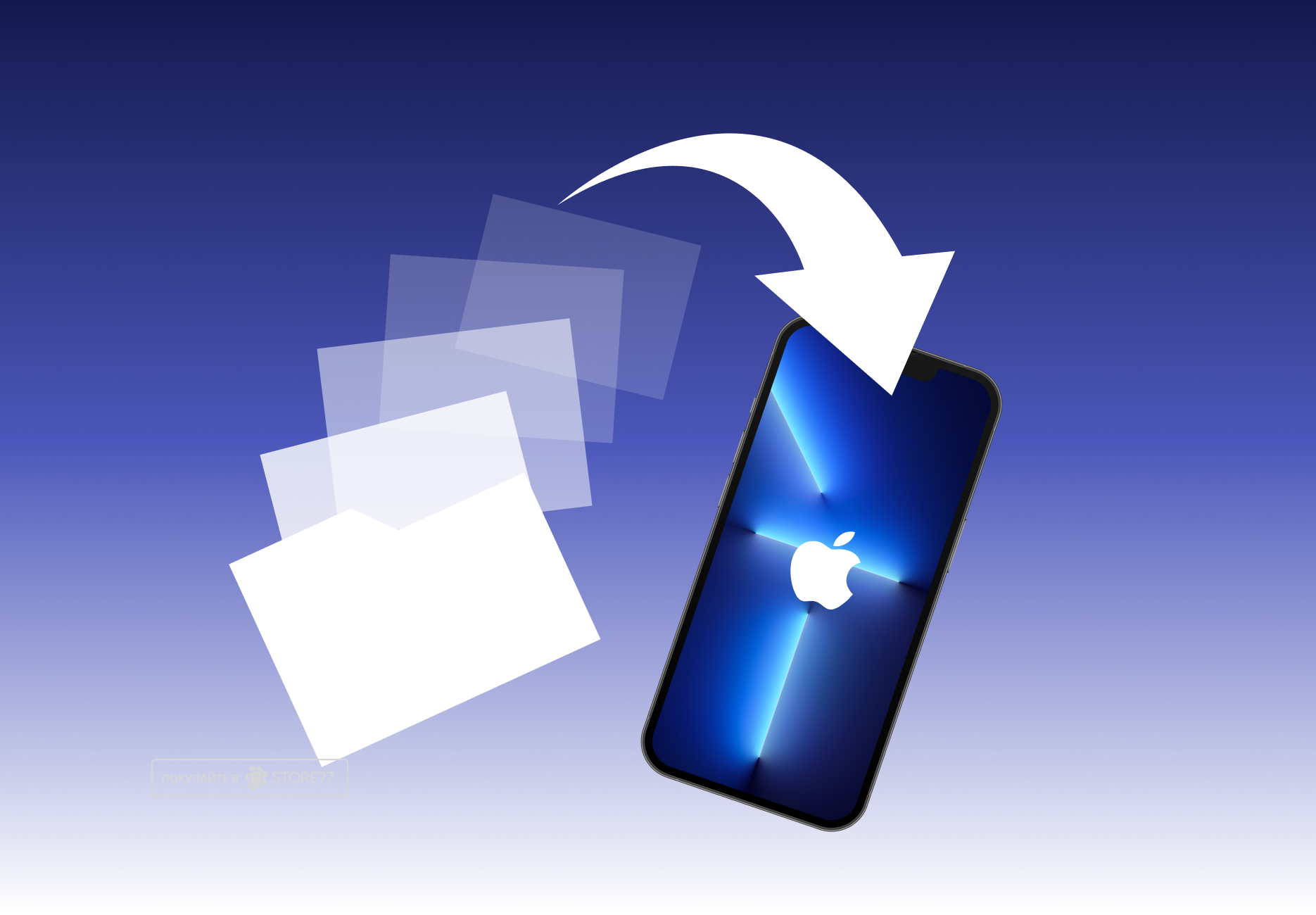 Перенос данных от 100 ГБ до 150 ГБ на iOS