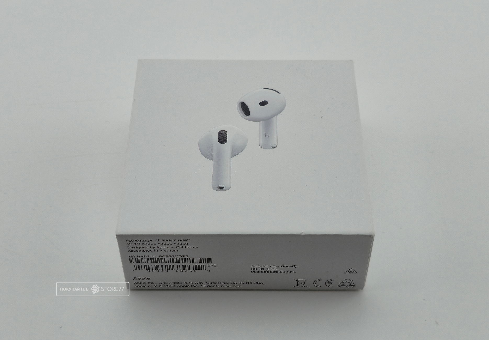Беспроводные наушники Apple AirPods 4 (с шумоподавлением) MXP93 (Уценка)