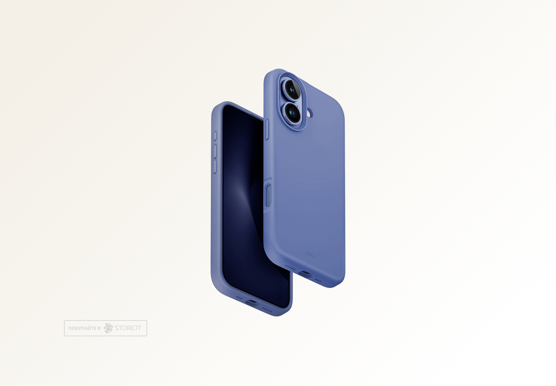 Чехол Uniq LINO Pearl для iPhone 16 с поддержкой MagSafe (Синий)
