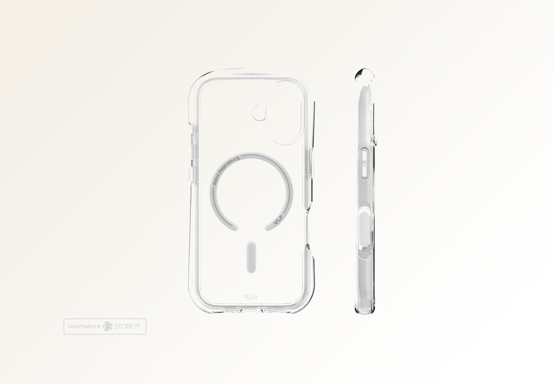 Чехол защитный VLP Bubble Case с поддержкой MagSafe для iPhone 17 (Белый)