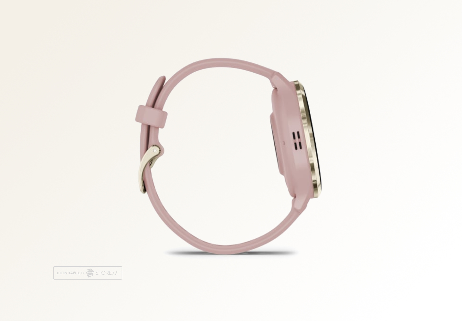 Умные часы Garmin VENU 3s 41 мм, корпус: золотистый (Soft Gold), с розовым силиконовым ремешком (Dust/Rose)