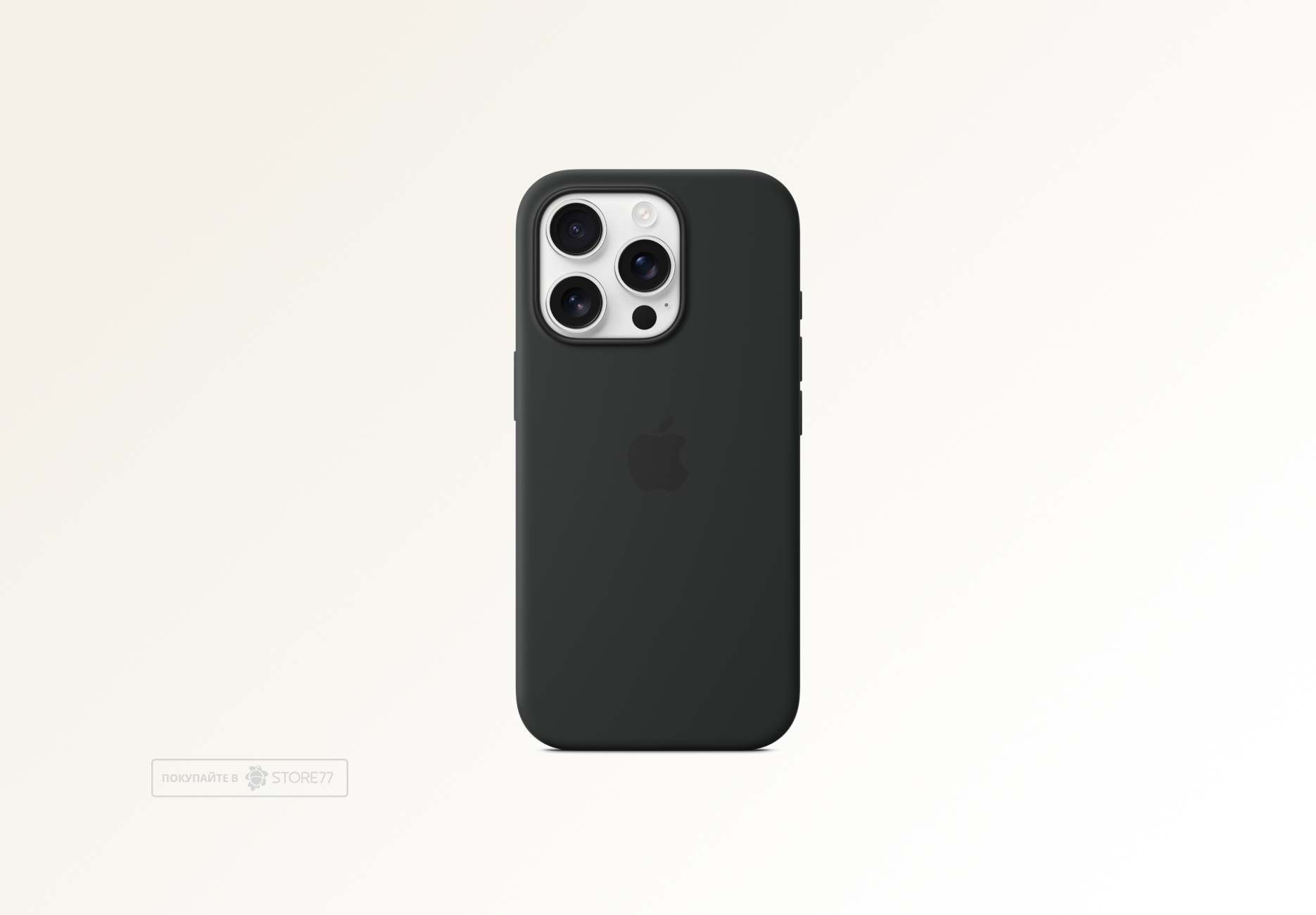 Чехол Apple с поддержкой MagSafe для iPhone 16 Pro, силикон, цвет: черный (Black)