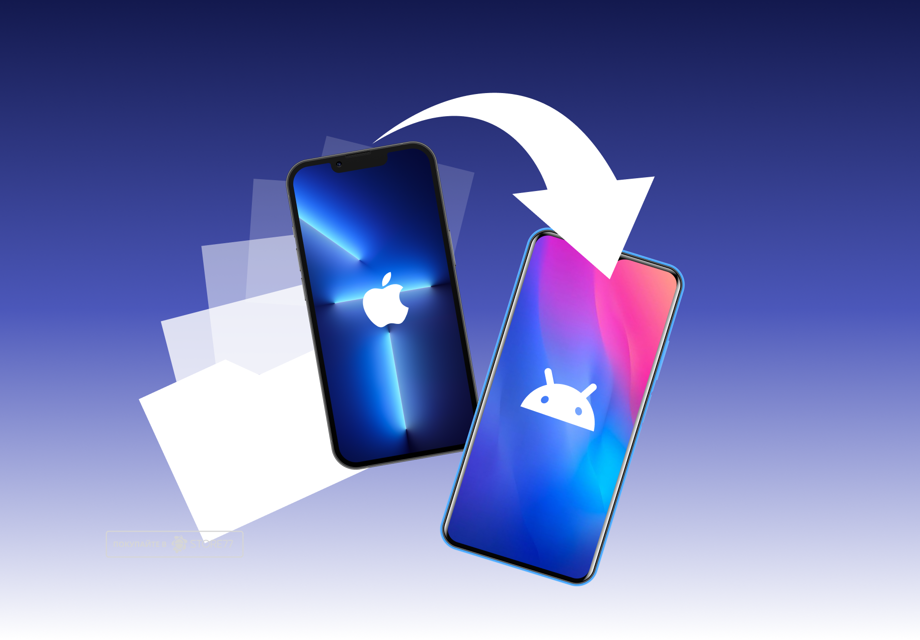 Перенос данных от 100 ГБ до 150 ГБ на Android c iOS