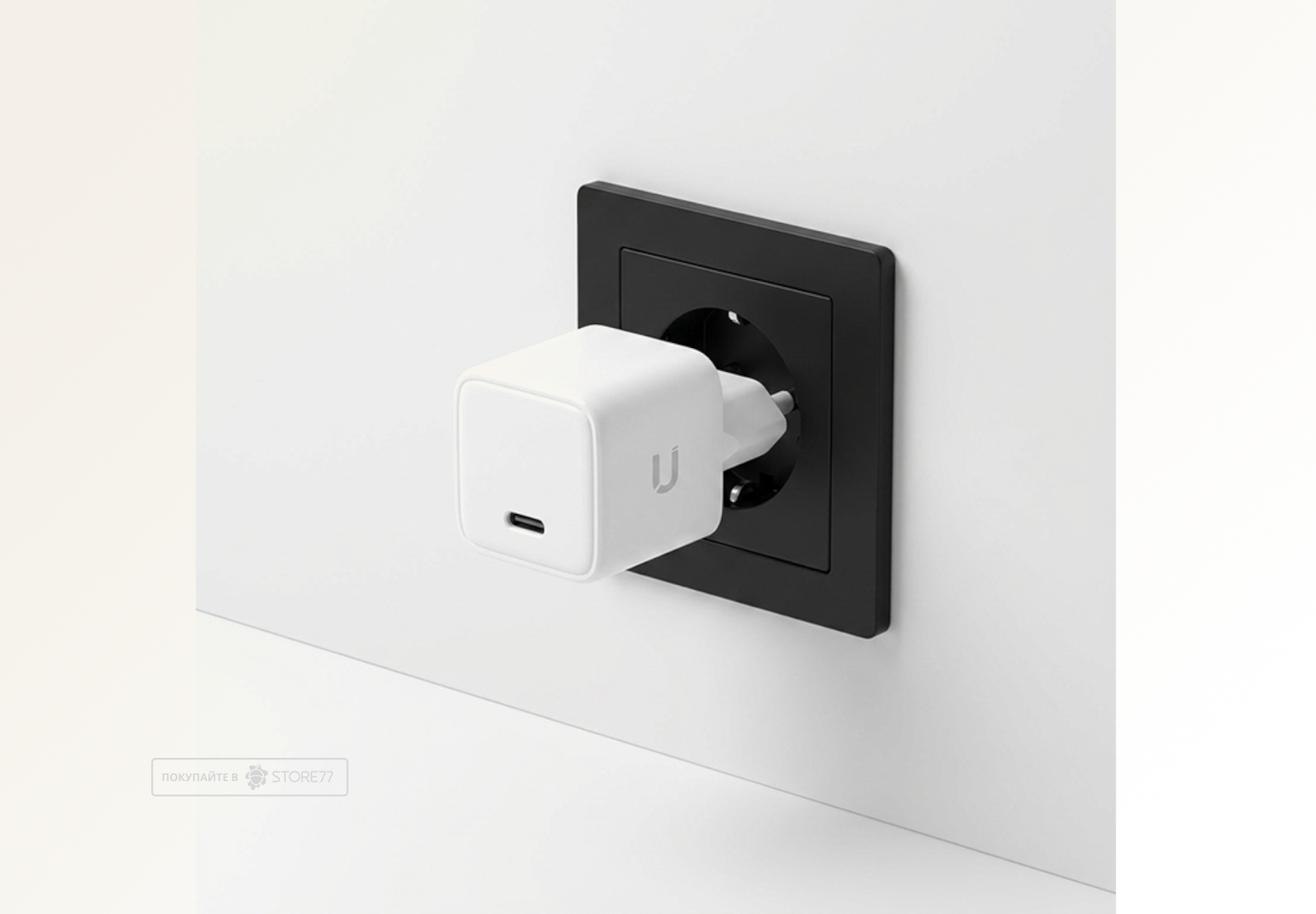 Сетевое зарядное устройство JUST USE 45 Вт GaN USB-С (Белое)