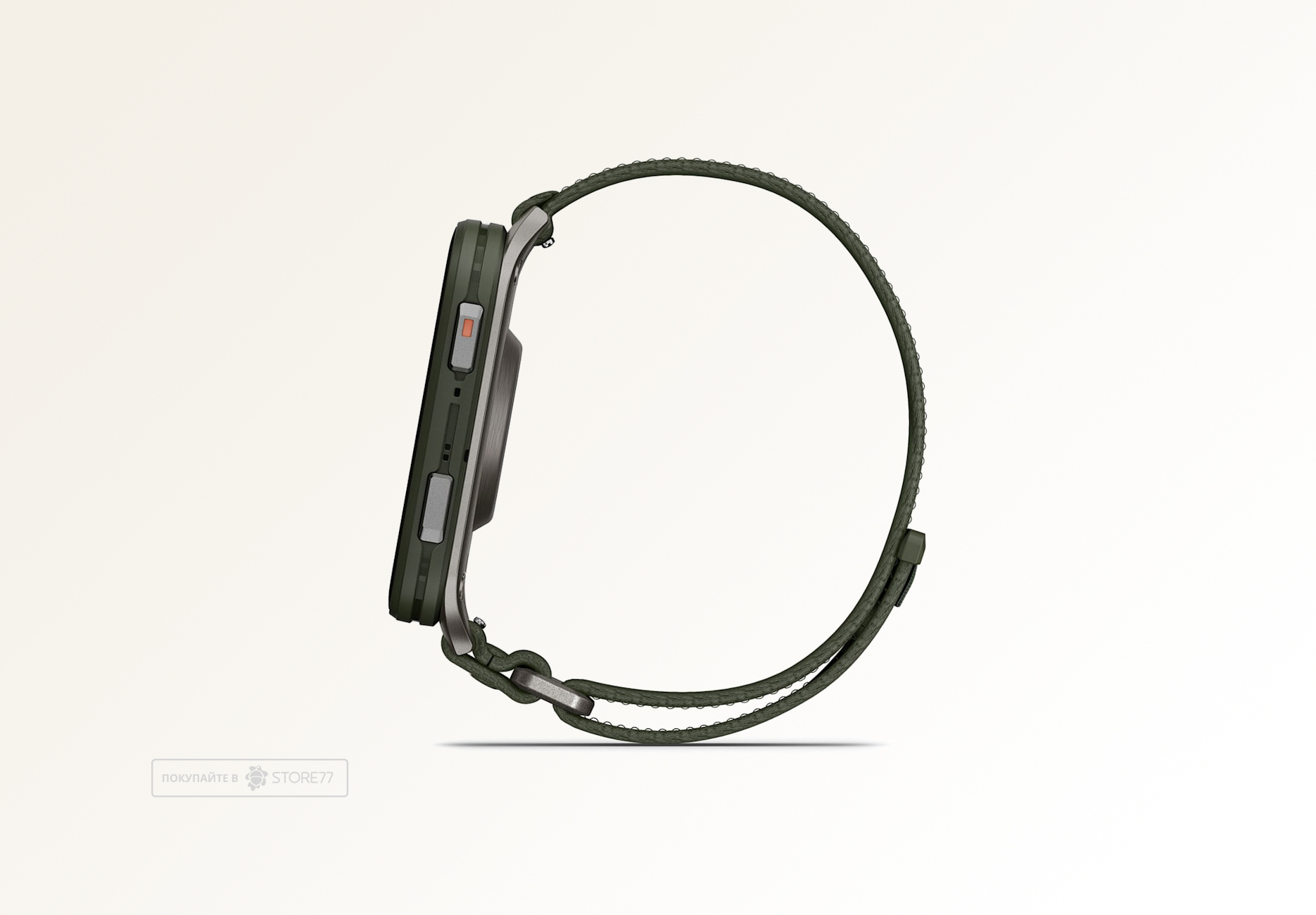 Умные часы Garmin VENU X1 46 мм, корпус: мох (Moss), с оливковым нейлоновым ремешком