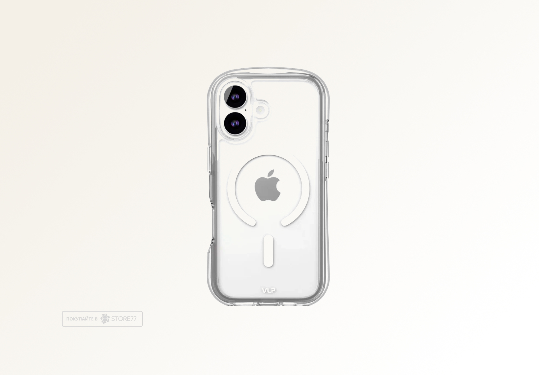 Чехол защитный VLP Bubble Case с поддержкой MagSafe для iPhone 17 (Белый)