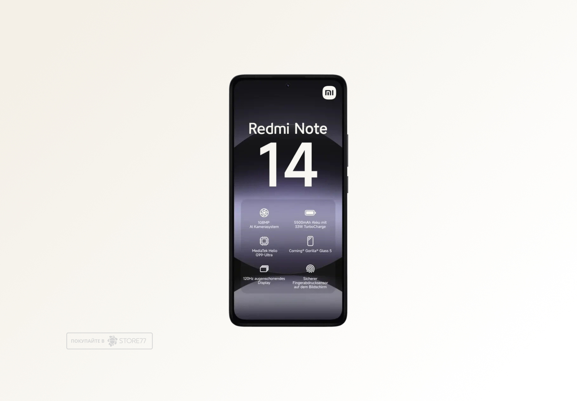Телефон Xiaomi Redmi Note 14 8/256 ГБ, цвет: полуночно-черный (Midnight Black)