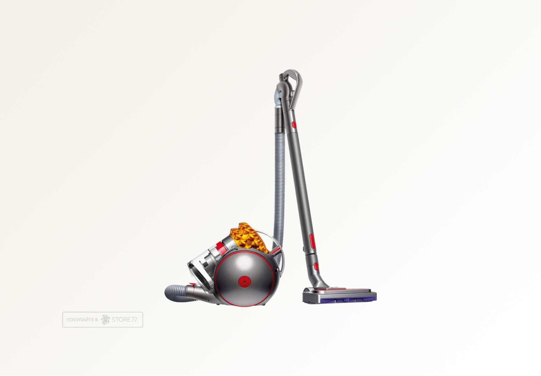 Пылесос Dyson Big Ball Multifloor 2, цвет: серебристый/желтый (Iron/Sprayed Yellow)