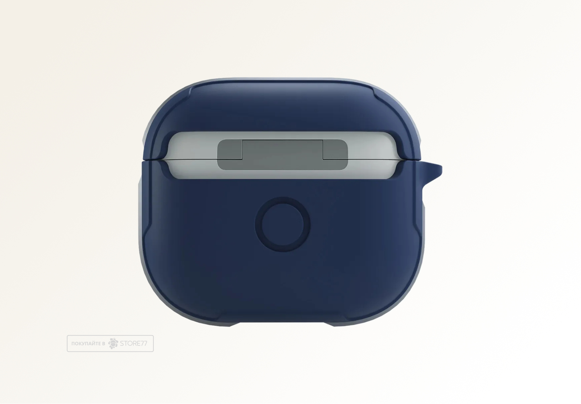 Чехол Uniq Valencia для Airpods 3 с карабином (Синий)