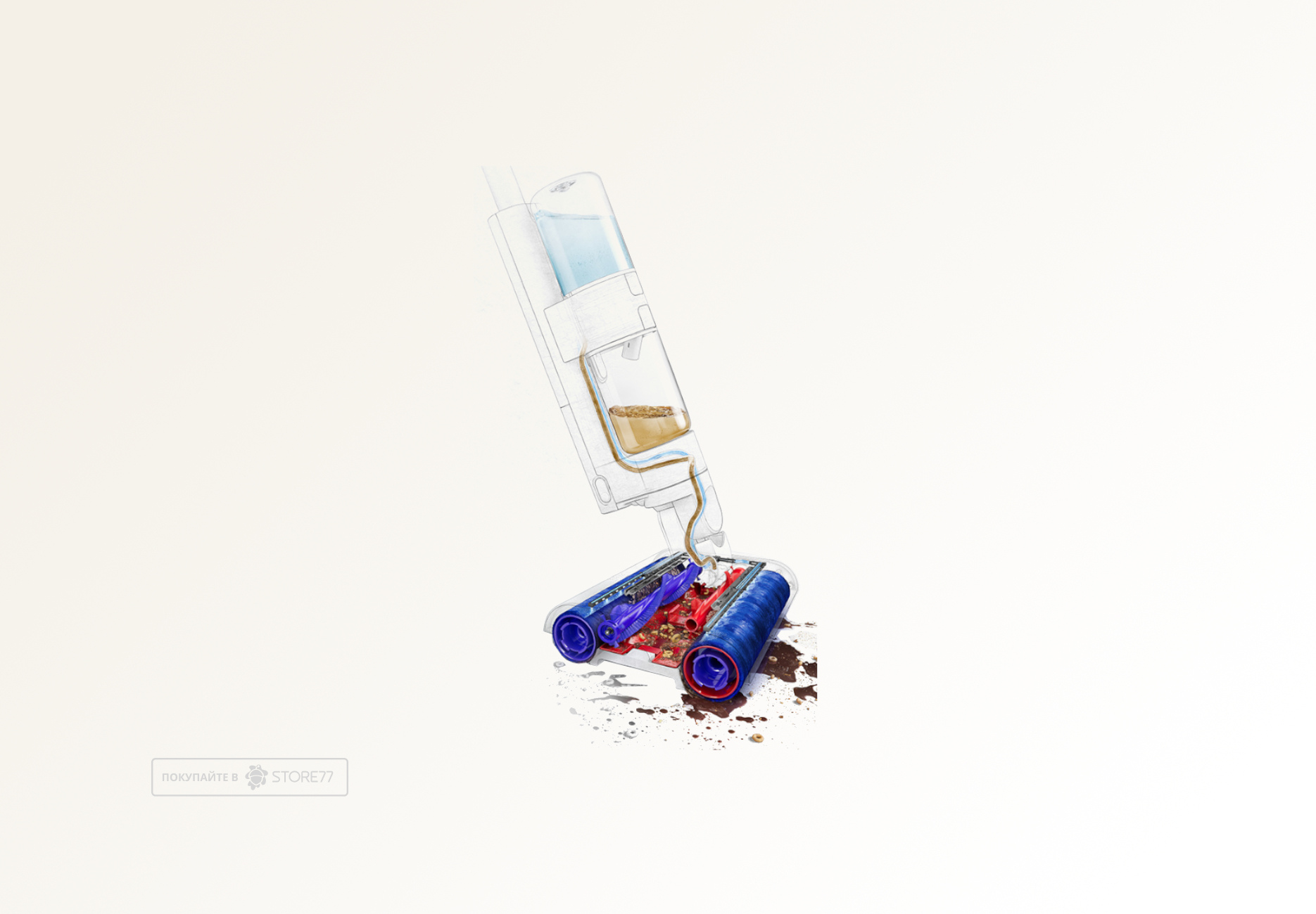 Моющий пылесос Dyson G1 Wash (Синий/Черный) Вилка EU
