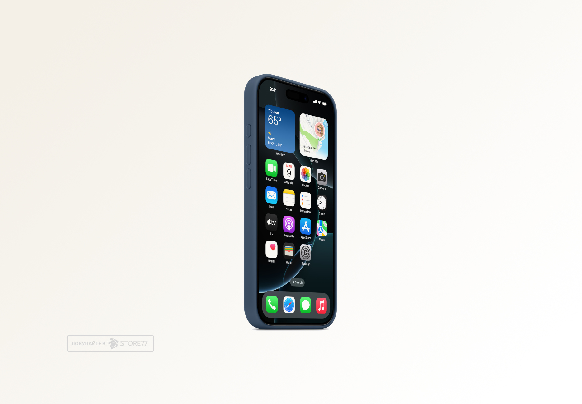 Чехол Тор силиконовый с поддержкой MagSafe для iPhone 16 Pro (Синий)