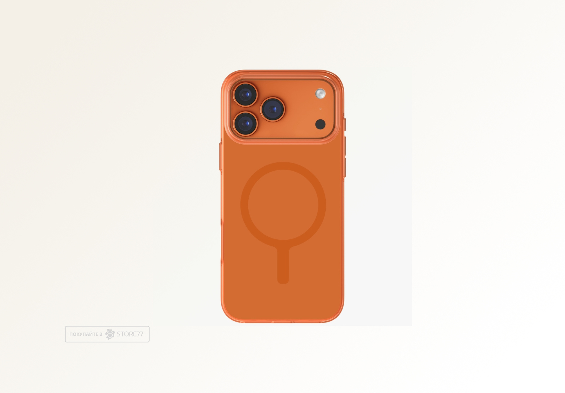 Чехол Uniq Clario с поддержкой MagSafe для iPhone 17 Pro (Оранжевый)