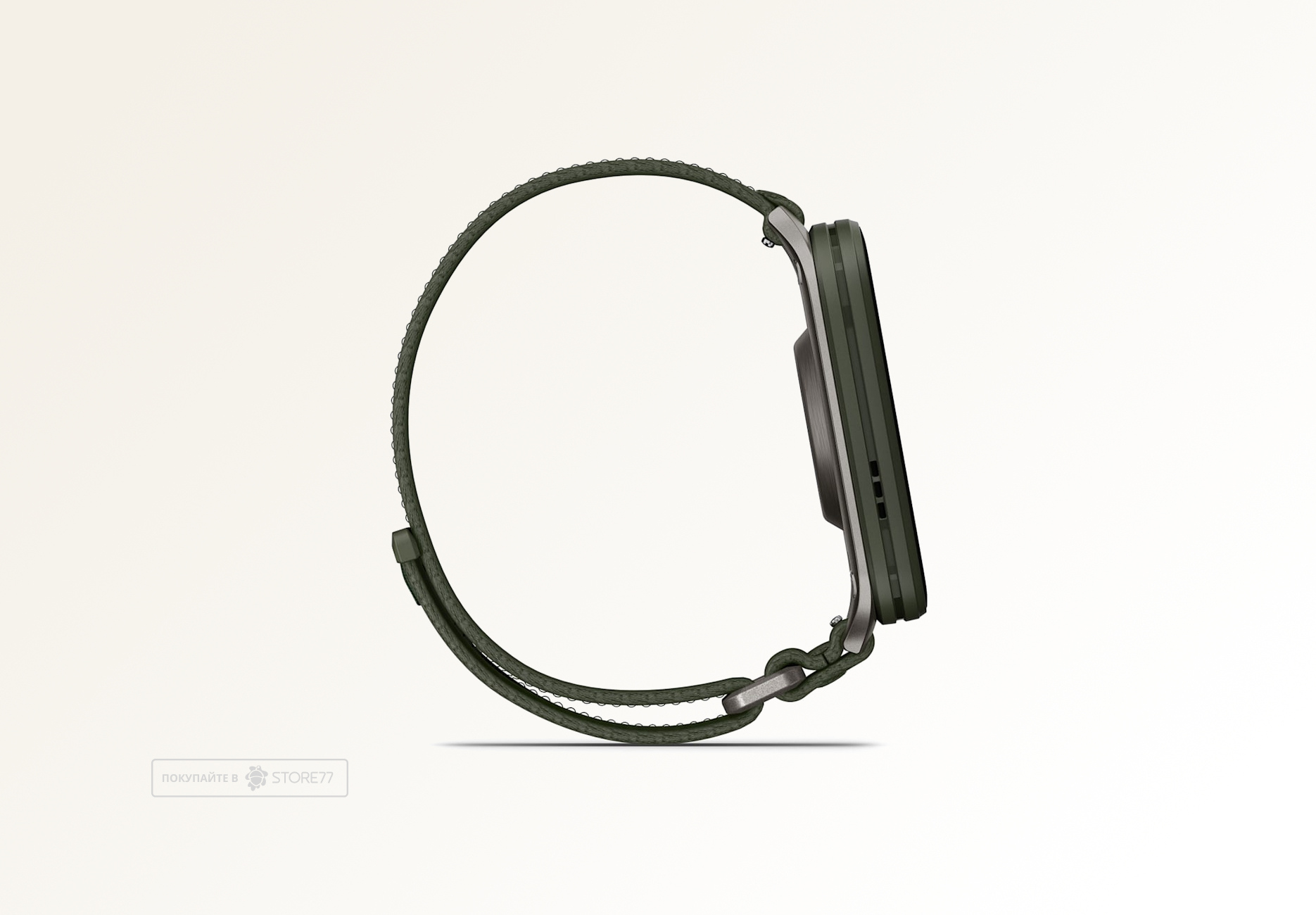 Умные часы Garmin VENU X1 46 мм, корпус: мох (Moss), с оливковым нейлоновым ремешком
