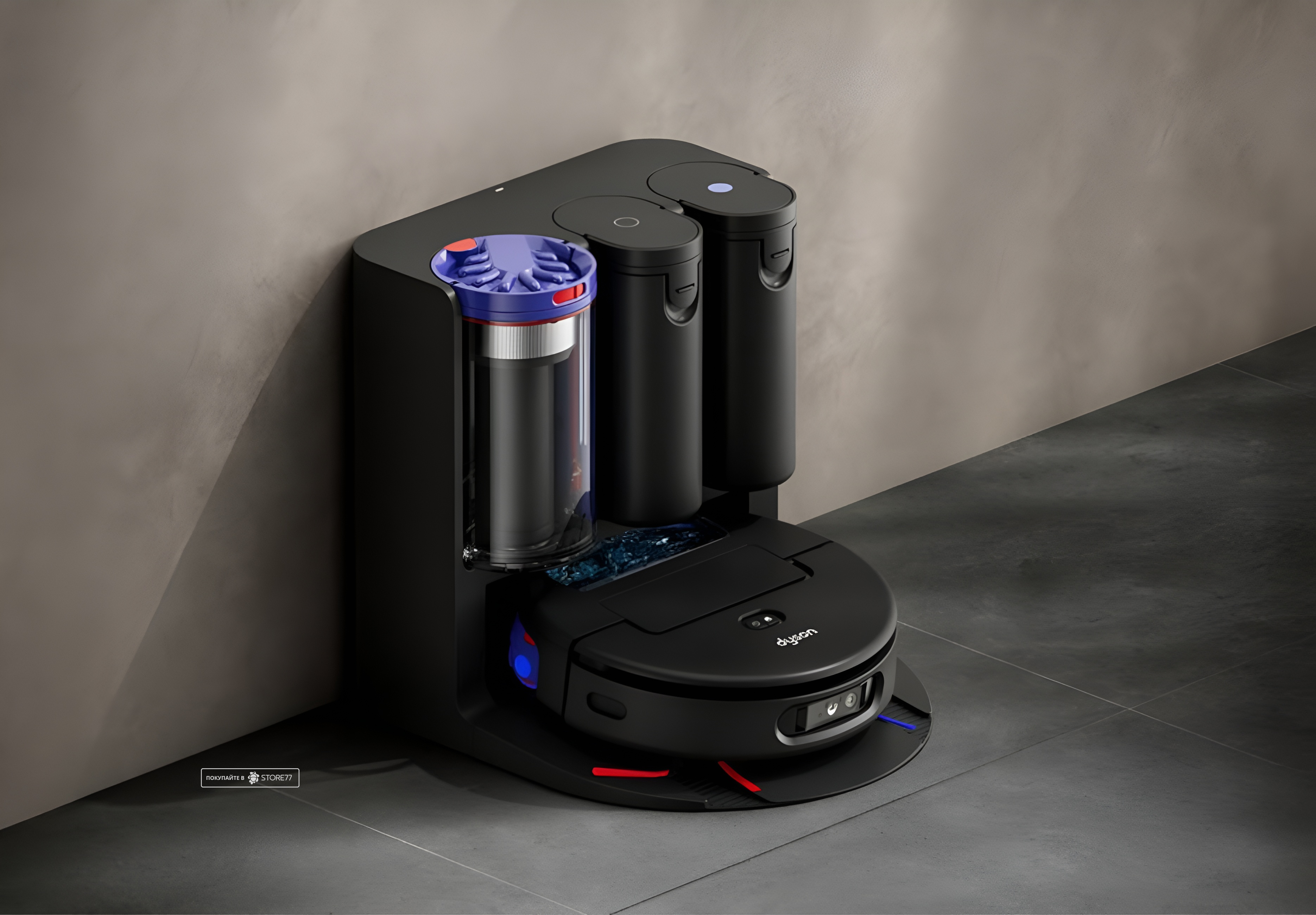 Робот-пылесос Dyson Spot+Scrub Ai, цвет: Черный/Синий (Black/Blue)