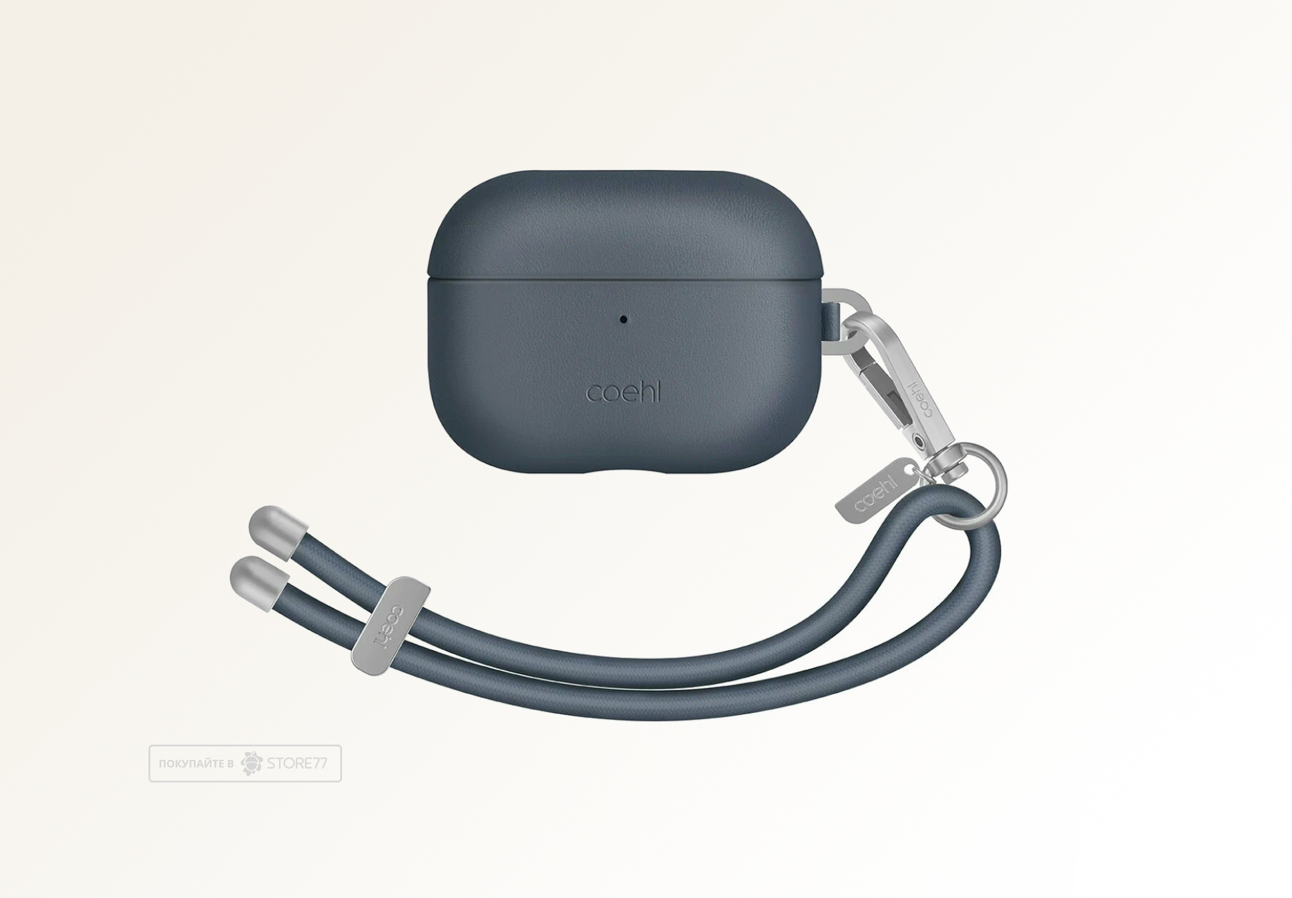 Чехол Uniq COEHL для Airpods Pro 2 + шнурок (Sapphire Blue)