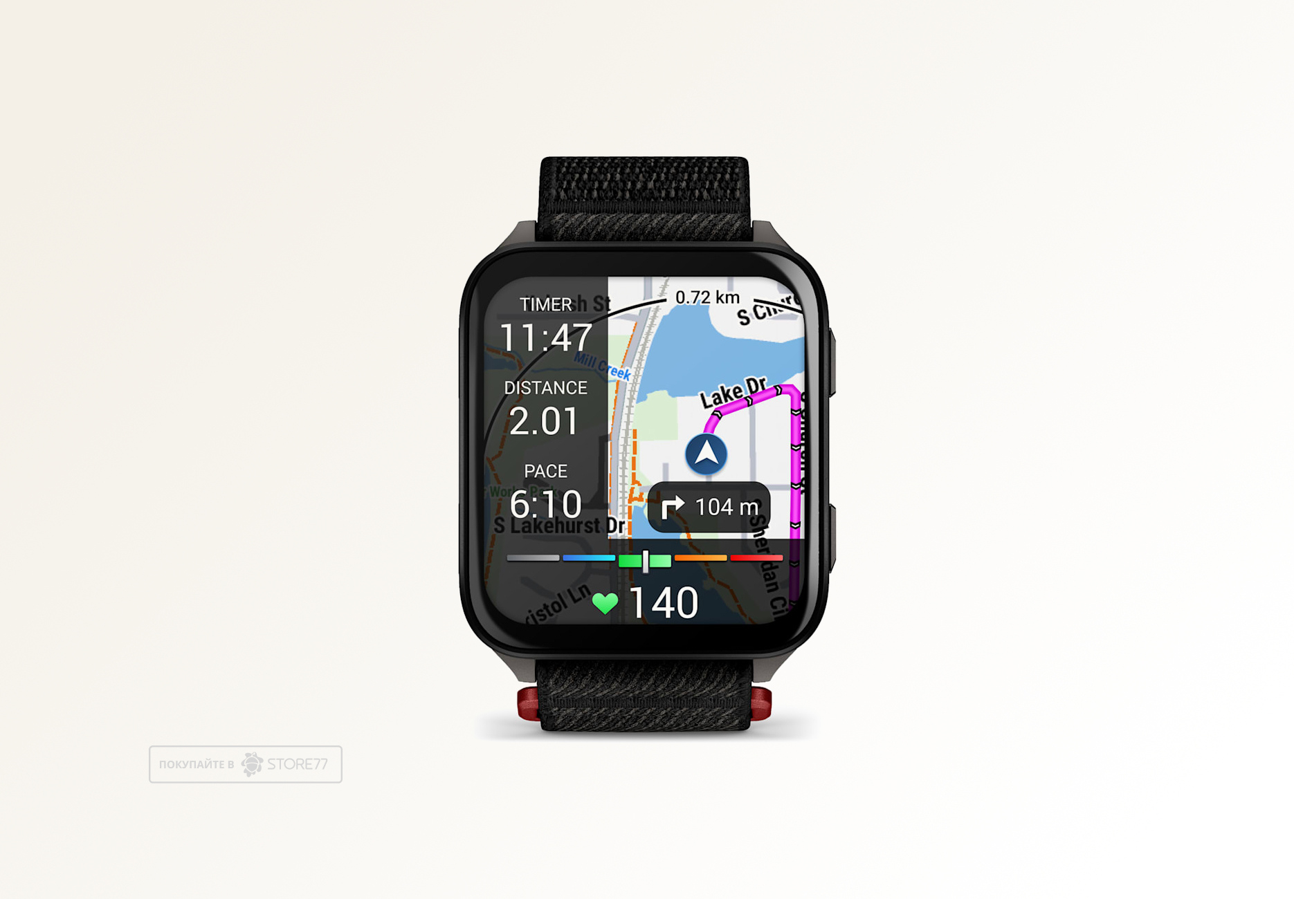 Умные часы Garmin VENU X1 46 мм, корпус: черный (Black), с черным нейлоновым ремешком