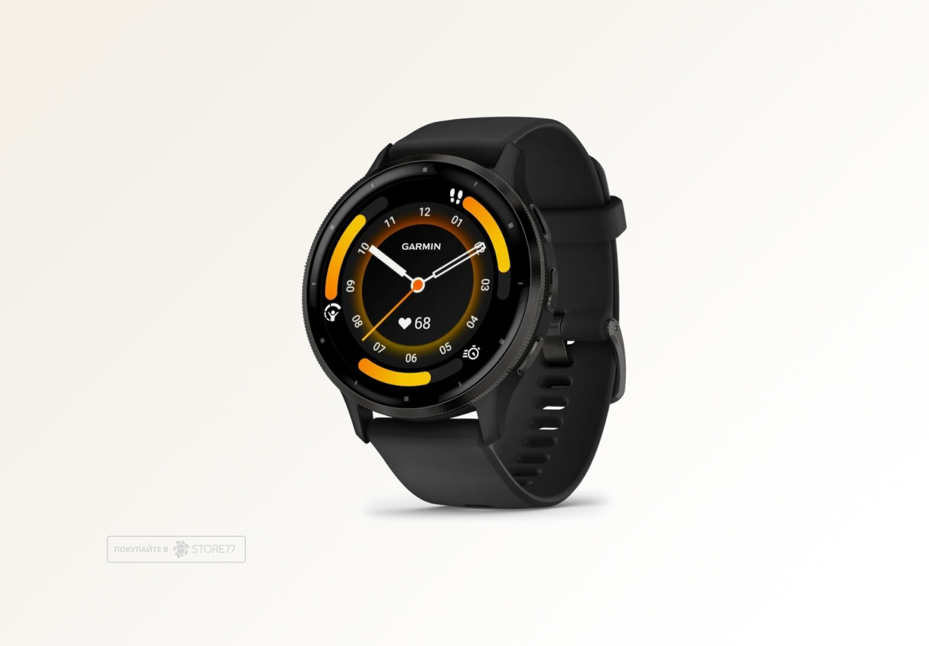 Умные часы Garmin VENU 3 45 мм, корпус: корпус: серый (Slate), с черным силиконовым ремешком (Black)