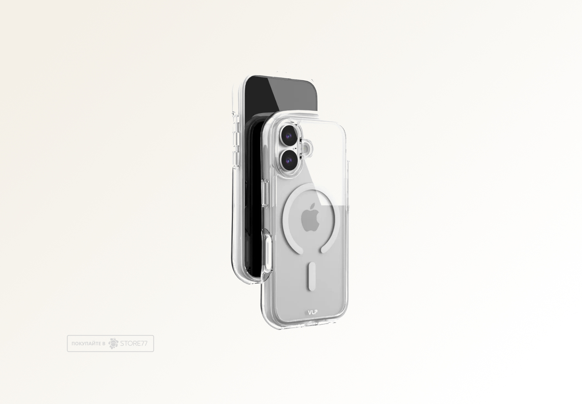 Чехол защитный VLP Bubble Case с поддержкой MagSafe для iPhone 17 (Белый)
