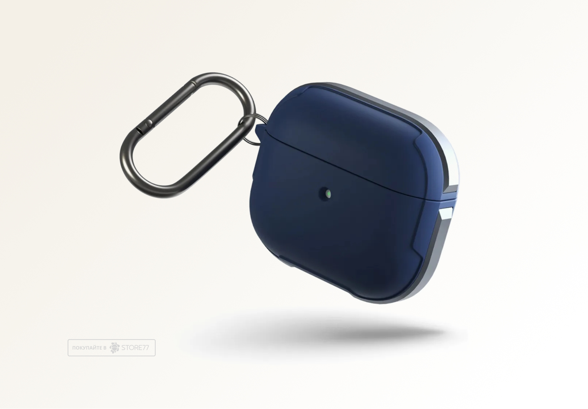 Чехол Uniq Valencia для Airpods 3 с карабином (Синий)