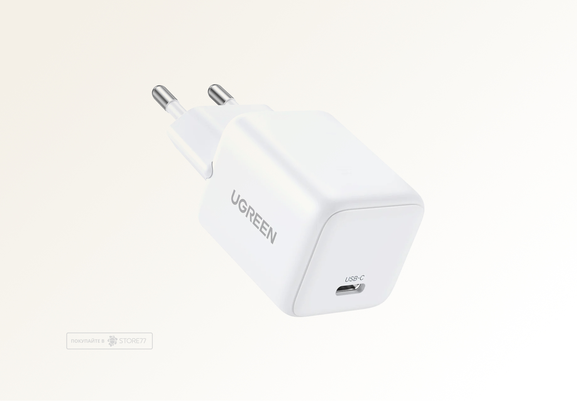 Сетевое зарядное устройство UGREEN X512 20 Вт GaN USB-C (Белое)