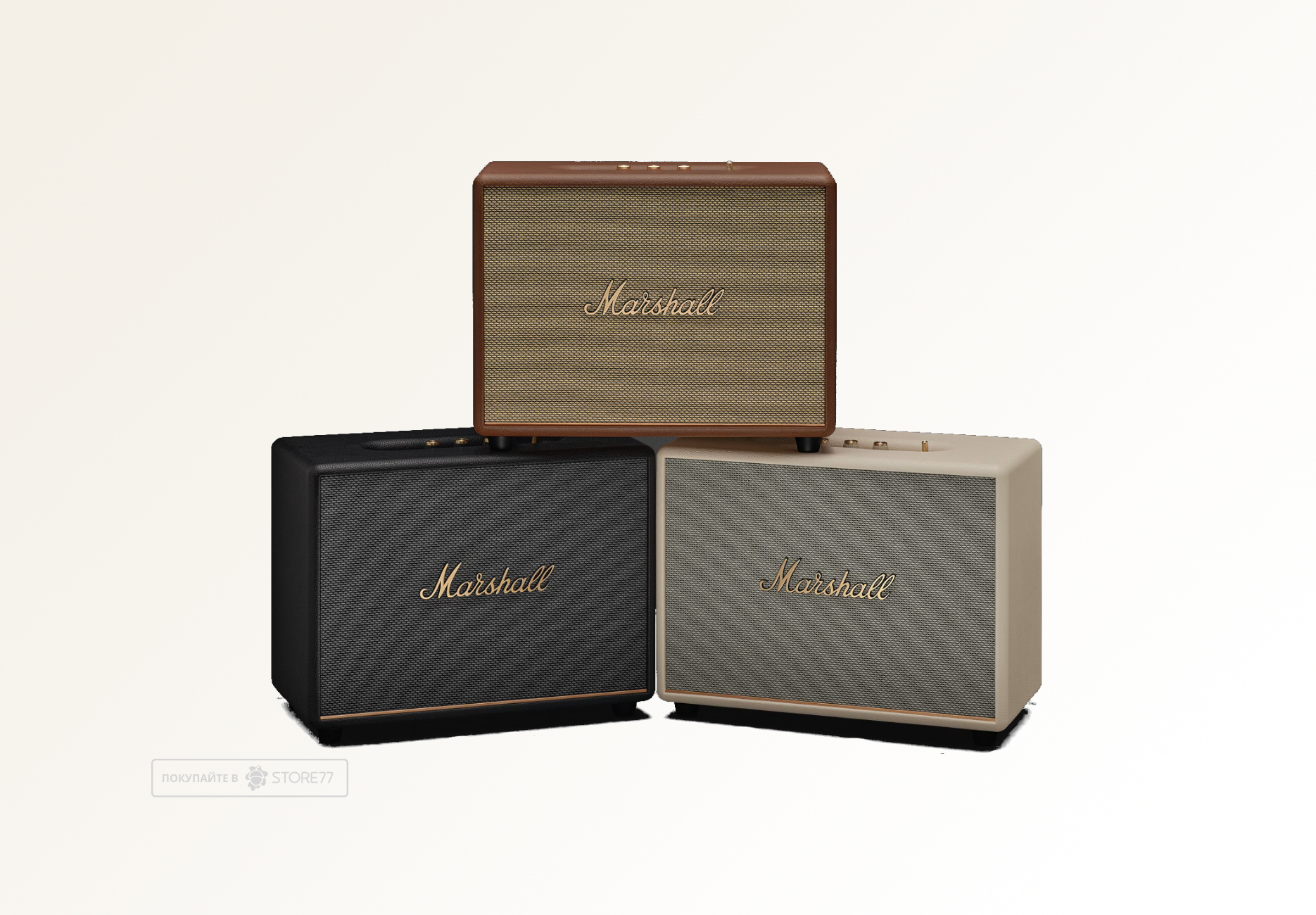 Портативная акустика Marshall Woburn 3 (Кремовая)