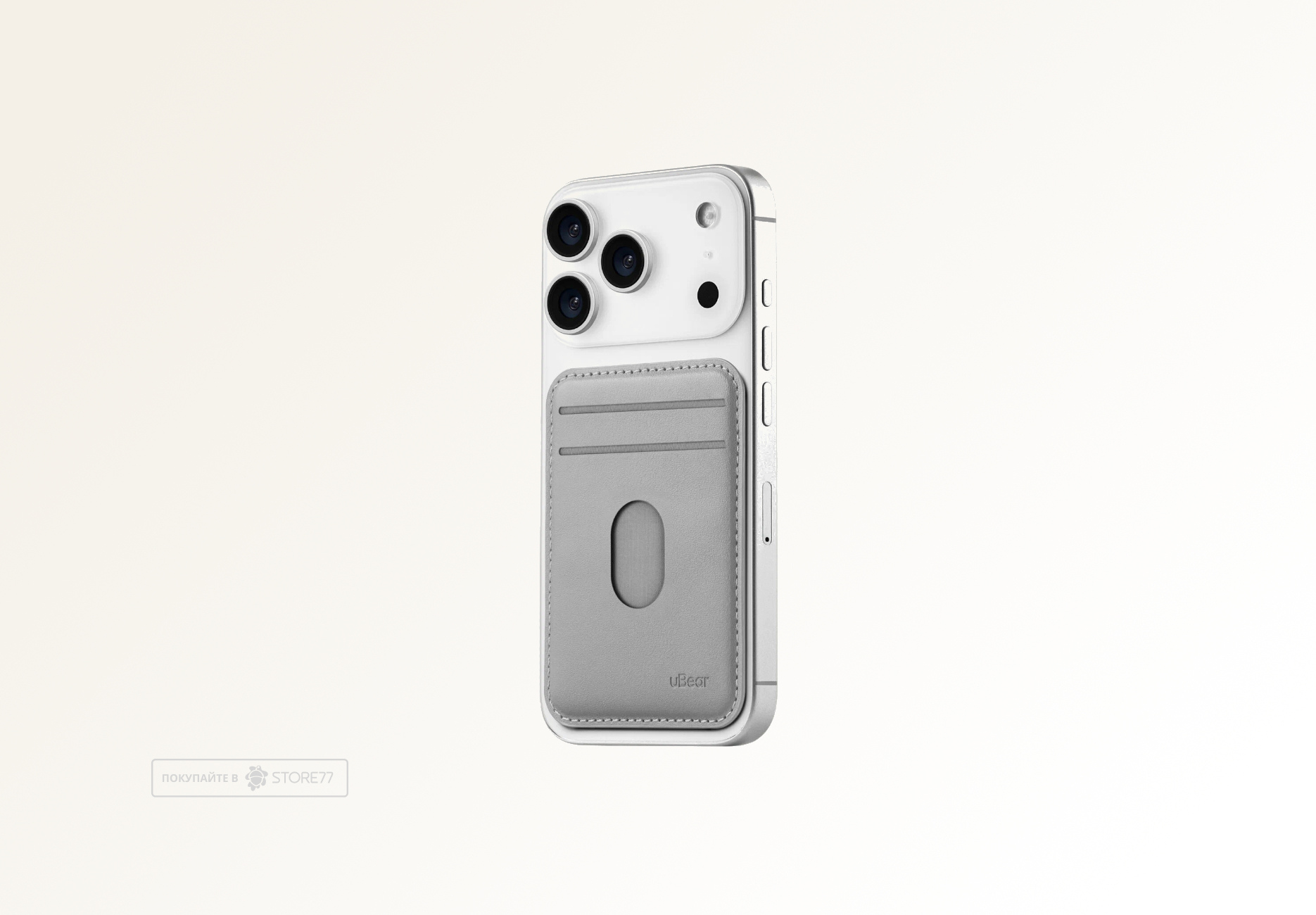 Картхолдер uBear Split с MagSafe и Find My (Серый)