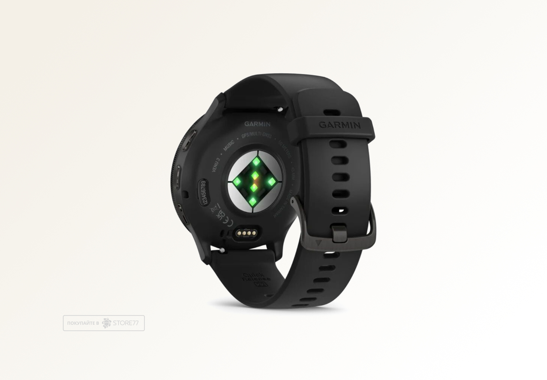 Умные часы Garmin VENU 3 45 мм, корпус: корпус: серый (Slate), с черным силиконовым ремешком (Black)