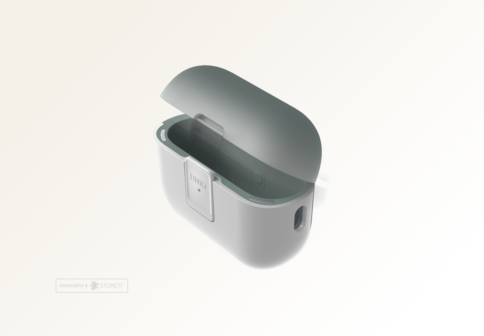 Чехол Uniq Clyde для Airpods Pro 2 (Белый/Мятный)