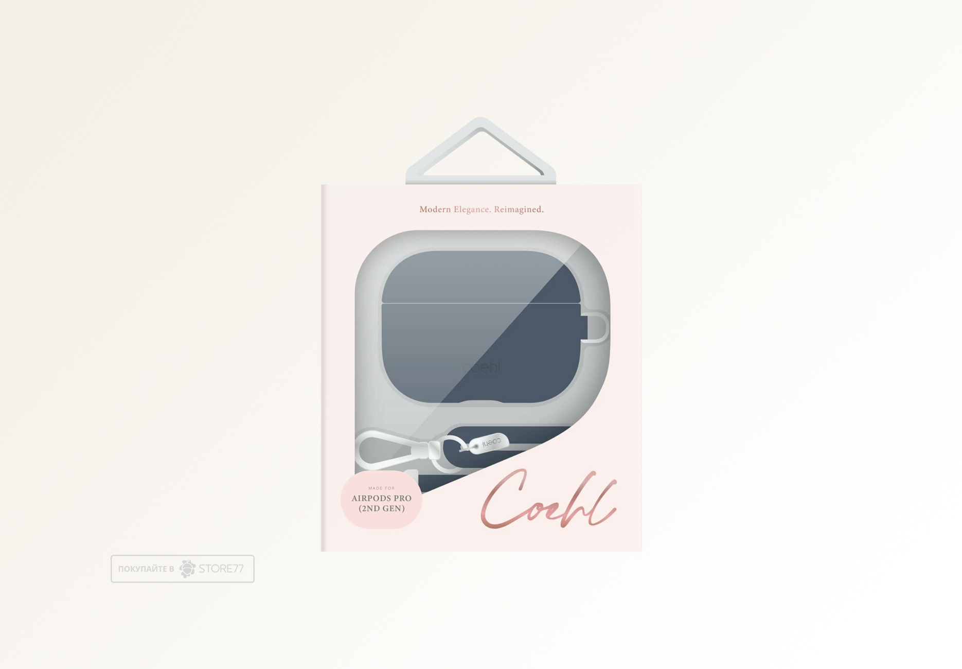 Чехол Uniq COEHL для Airpods Pro 2 + шнурок (Sapphire Blue)